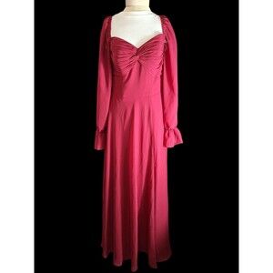 JJ's HOUSE Burgundy Chiffon Bridesmaid‎ Dress Sz M Converitble Formal Wedding